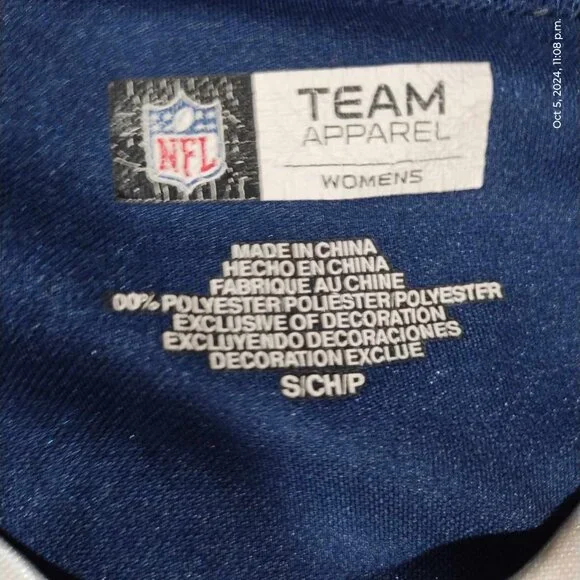 Broncos Jersey Navy Blue Vintage Early 2000’s Y2K NFL Football Stripped Fitted S - Picture 2 of 9